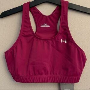 Under Armour Womens Pink Sports Bra Heat Gear Size Medium NEW With Tags